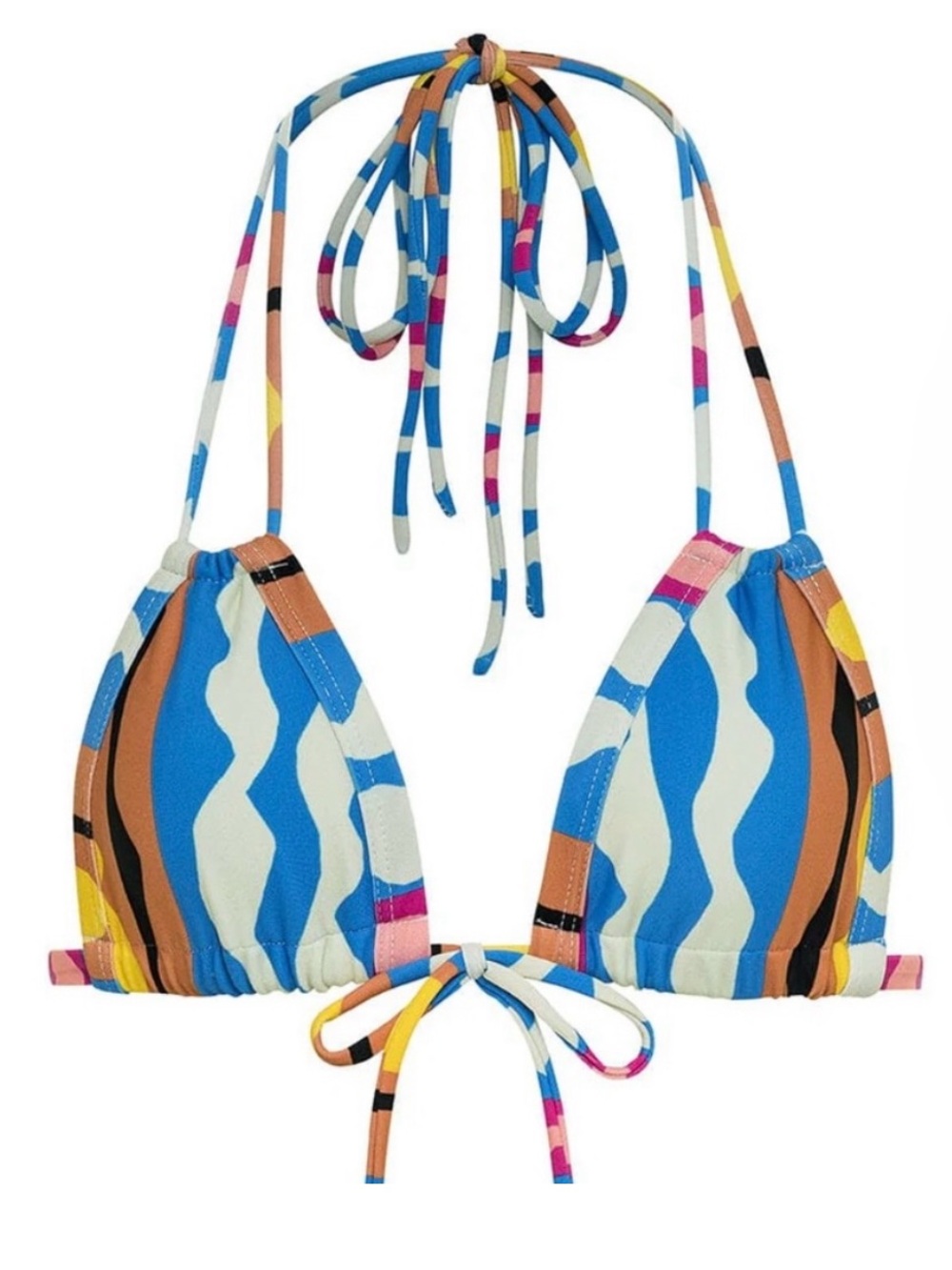 NWOT Montce Abstract Euro Bow Bikini Top & Brasil Bikini Bottom Set
